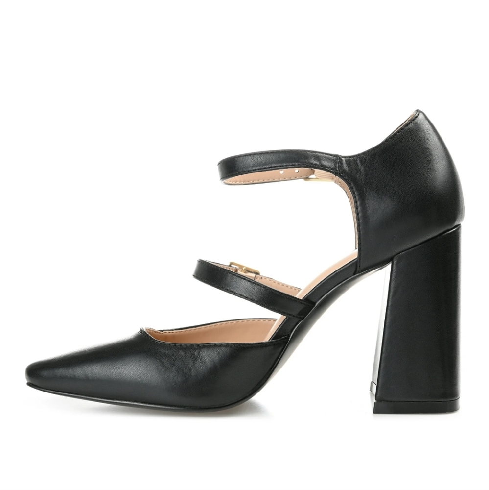 Journee Womens Isadorah Mary Jane Mid Block Heel Square ToePumps sz 5.5 NWOT